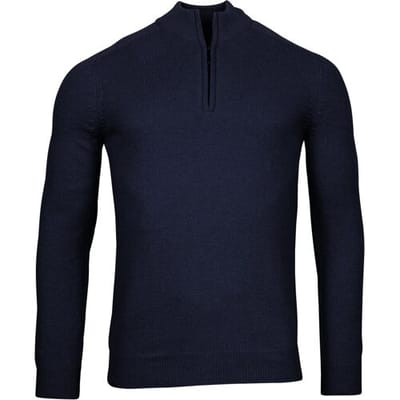 Baileys Trui Half Zip Single Knit Lamswol Navy / male