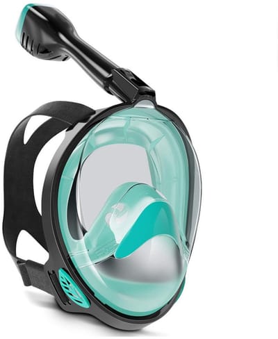 Oneay Snorkelmasker, duikmasker, volgelaatsmasker, 180 graden zicht, anti-condens duikmasker, compatibel met sportcamera's, duikbril voor volwassenen - S/M