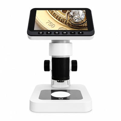CREYITEX Digitale Microscoop 5-1000x met 4.5" LCD Scherm - 5MP Camera - Voor Munten, Pokémon (TCG), Insecten, Sieraden & Elektronica