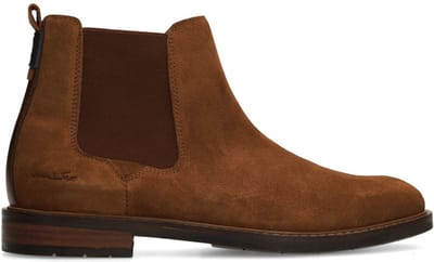 Van Lier - Heren - Cognac suède chelsea boots - Maat 42