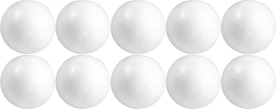 10x Hobby/DIY piepschuim bal/bol 10 cm - Kerstballen maken - Knutselen basis materialen/hobby materiaal