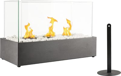 Luxe Tafelhaard - Bio Ethanol Haard - Tafelhaard - 45cm x 28cm x 21cm - Tuinhaard Inclusief 3 Verbrandingskamers - Tafelhaard Binnen - Ethanol Haard Binnen