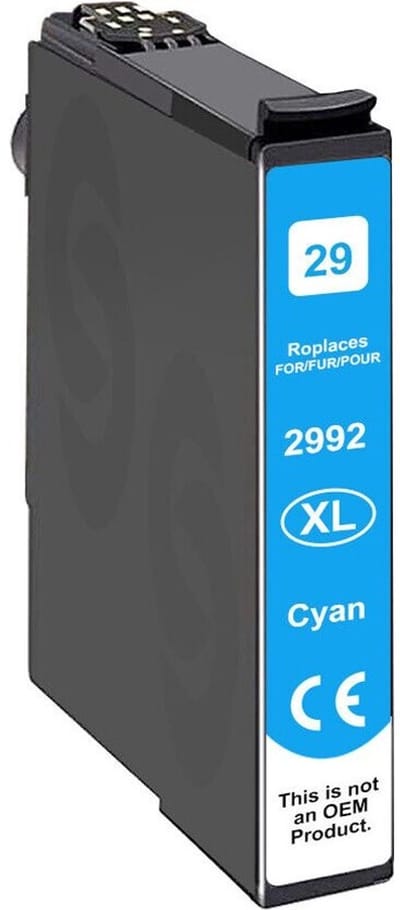 26XL Cyaan - Huismerk inktcartridge compatible met Epson Expression Premium XP 510 / Epson Expression Premium XP 520 / Epson Expression Premium XP 600 / Epson Expression Premium XP 605 / Epson Expression Premium XP 610 / Expression Premium XP 615