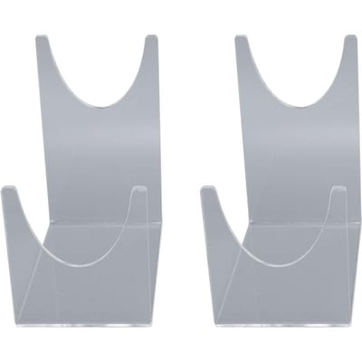 2 pièces Support de Shofar en Acrylique Transparent Support de Shofar Robuste Porte-Shofar pour Décoration Maison Bureau gray