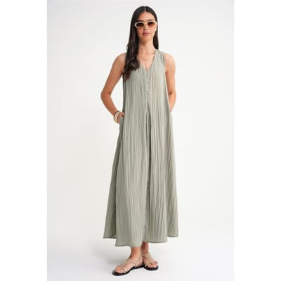 V-hals Maxi Jurk