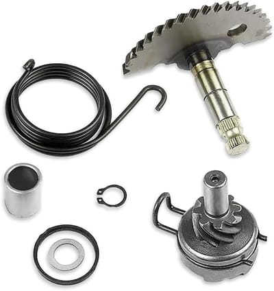 6-delige Kick Starter Pinion Set voor Moped, Aluminium Reparatieset voor GY6 50cc 60cc 80cc 90cc Motorscooters met Driver Spring en Overhaul Kit