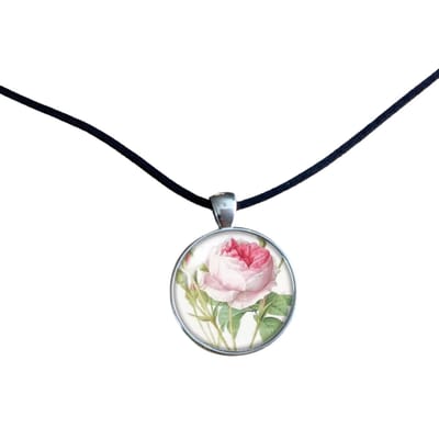 Ketting -Florence -roze pioenroos- 2.5 cm -verstelbaar- Charme Bijoux