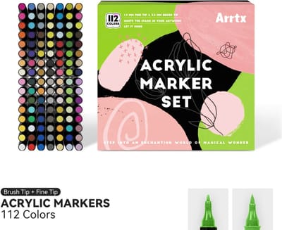 Arrtx - Acrylmarkers - Paint Dual Tip Markers - 112 kleuren