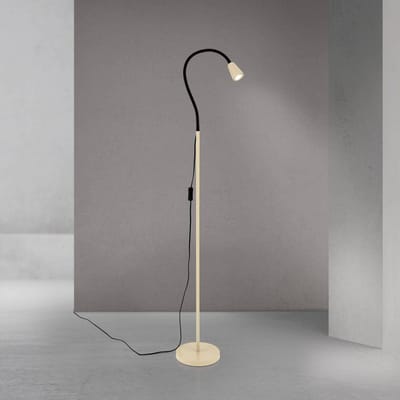 ORION Vloerlamp Dotty, kaki, hoogte 145 cm, flexibele arm, GU10