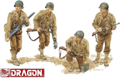 Dragon Modelbouwpakket Militaire voertuigen - 6366 Amerikaanse Soldaten - U.S. Armored Infantry - 4 Figuren Plastic - 1:35 - Modelbouw