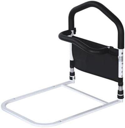 Bedhek voor Ouderen - Bedbeugel Senioren - Veilig Uit Bed Stappen - Twee Handgrepen - 53x40cm - Wit