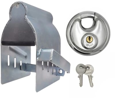Proplus Aanhanger dissel slot - met discusslot van 70 mm - verzinkt staal - met sleutels