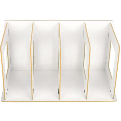 Étagère de bureau en bois à monter soi-même, support de rangement pour livres, DVD, pour étudiants, enfants, adultes (Rose clair)