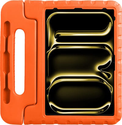 Hoes - Geschikt voor Apple iPad Pro (2024/2025) - 13 inch - Kinderhoes Shockproof Bumper - Kidsproof Case - Tablet Hoesje - Kinder Hoesje Cover - Oranje