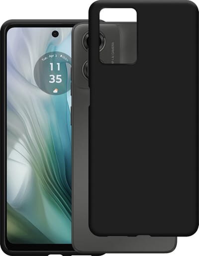 Cazy hoesje geschikt voor Motorola Moto E14 Hoesje Siliconen - Flexibele Case - Zwart