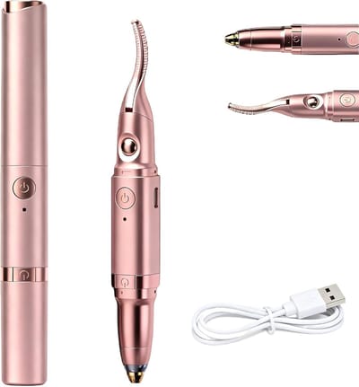 Handheld Elektrische Wimperkruller en Eyebrow Trimmer 2 in 1 voor Langdurige Make-up Styling Thuis en Op Reis