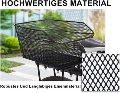Dailygoods- Fietsmand Grote Capaciteit 20L - Metaaldraad - Waterdichte Hoes - Draagbaar en Stabiel - Antiroestcoating - Geschikt voor Huisdieren - Fietsrekmand