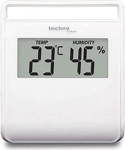 Binnen Weerstation - Temperatuur Vochtigheid - Klimaat Monitoren - Direct Inzicht - 6.5 x 1.2 x 7.5 cm - Wit