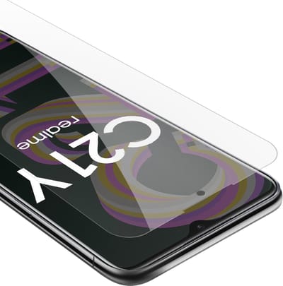 Cadorabo Screenprotector geschikt voor Realme C21Y / C25Y - Pantser film Beschermende film in KRISTALHELDER Geharde (Tempered) display beschermglas in 9H hardheid met 3D Touch