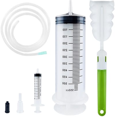 Grote herbruikbare spuit voor vloeistoffen - 100ml tot 500ml - ideaal voor laboratoria, irrigatie en industrie