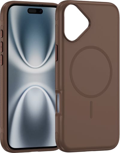 Hoesje Geschikt voor iPhone 17 - Bruin - Geschikt voor MagSafe - Magnetische Zachte Liquid Siliconen Back Cover Case