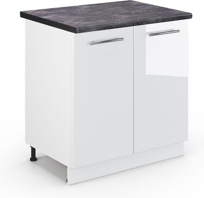 Vicco Fame-Line Wastafelkast – 80 cm, WB Antraciet Wit Hoogglans