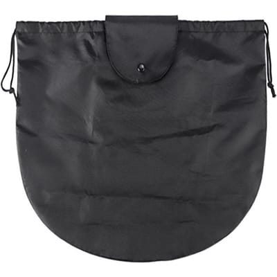 Motorhelmtas, zwarte nylon duurzame tas met trekkoord voor fietsen, motorfietsen, sportscholen L gray
