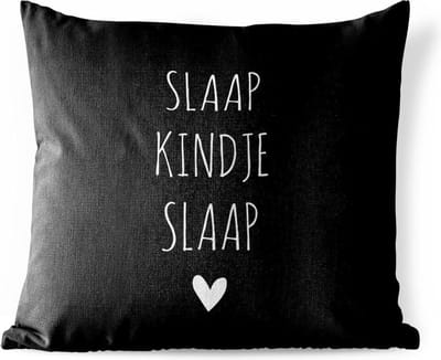 Tuinkussen - Quotes - Slaap kindje slaap - Spreuken - 40x40 cm - Weerbestendig