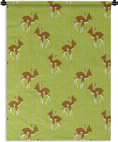 Wandkleed - Wanddoek - Patronen - Hert - Stippen - 150x200 cm - Wandtapijt