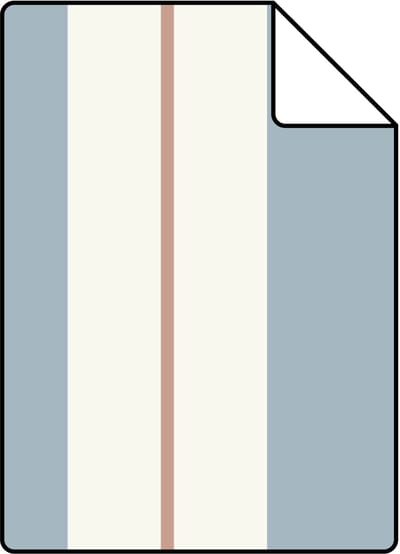 Proefstaal ESTAhome behang strepen vergrijsd blauw - 26.5 x 21 cm - 132154-S