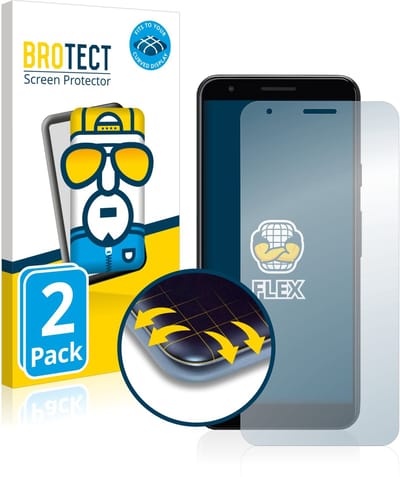 BROTECT - Screenprotector voor Google Pixel 3a XL - Folie Beschermfolie transparant volledig dekking - 2 Stuks