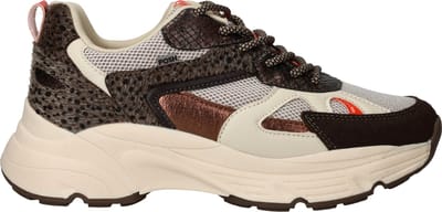 POSH by Poelman Sneakers - Dames - Bruin - Maat:38