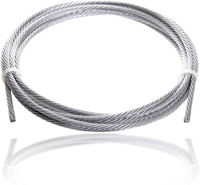 Staalkabel Verzinkt - Stalen touw - Lasten Zekeren - DIN 13414-1 Norm - Ø 8mm - Zilver