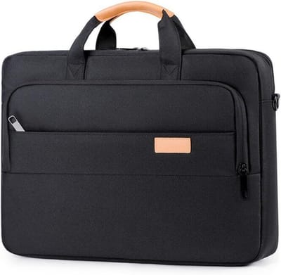 KZQ Zakelijke Laptop Brieftas Voor Heren Van Oxford Stof - Luchtkussen Schokbestendig Design Voor Woon Werkverkeer En Reis - Geschikt Voor 13 Tot 14 Inch Laptop - Zwart