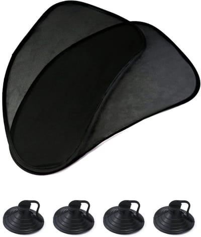 CRLYN® Zonnescherm Auto - Zonnescherm voor Zijruit Bescherming Baby en Kind - Zwart