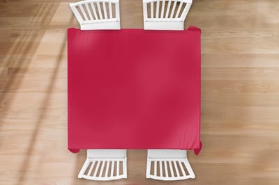 Tafelkleed - Tafellaken - 150x150 cm - Rood - Effen kleur - Binnen en Buiten