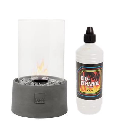 Leeff - Stonefire met fles Bio Ethanol 1 LTR - Sfeerhaard/tafelhaard -tafelhaard - Design