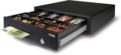 Professionele Kassalade Zwart 46x46.5x15.3 cm - Robuuste Geldlade voor Kassa