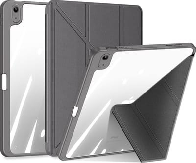 Dux Ducis - Hoes geschikt voor Apple iPad Air (2024) - 11 Inch - Magneet sluiting - Auto Sleep/Wake functie - Met Pencil houder - Grijs