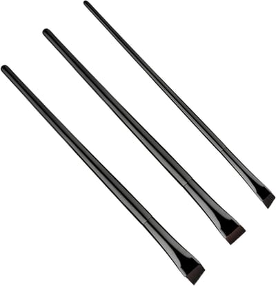 MK Stoer -Oogschaduw Cosmetica - Wenkbrauwborstel Set - Schuine Wenkbrauwborstel - Vlak Aangelijnd - Fine Angled Eyelinerborstels - Schuin Gebogen - Hoek Gebogen - Geschikt voor Oogschaduw - 3st Wenkbrauw Brushes - Zwart