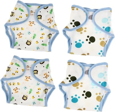 Wasbare luiers - Baby broekjes - Zindelijkheidstraining - Ademend katoen - 4 stuks - Diverse kleuren
