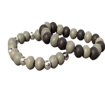 Armband-beads grey