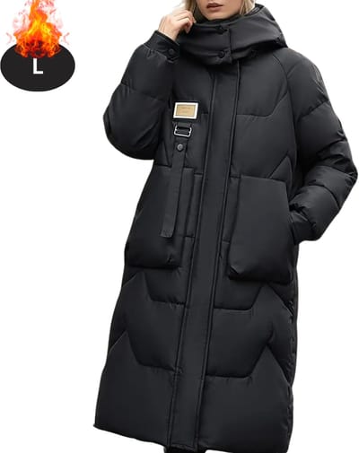 Livano Winterjas - Parka - Dames - Winter - Jas - Volwassen - Stijlvol - Zwart - L