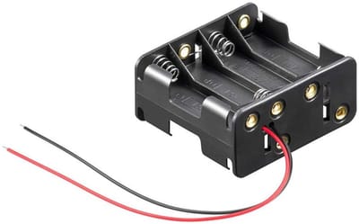 Batterijhouder 8 AA - Batterij Box - Elektrisch Gereedschap - Met Kabel - 63 x 58 x 295 mm