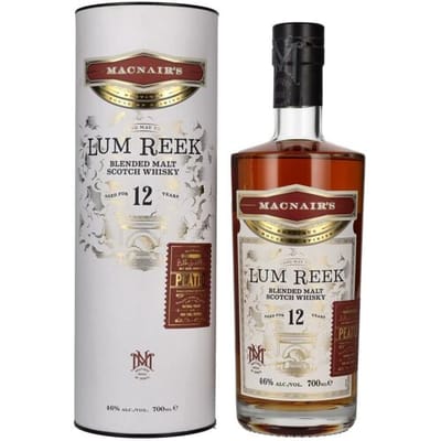 MacNair's Boutique Huis van Gedistilleerde Dranken MacNair's Lum Reek 12 Years Old PEATED 46% Vol. 0,7l in geschenkverpakking
