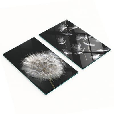Multifunctionele decoratieve glazen borden met paardenbloemprint 2x30x52 cm