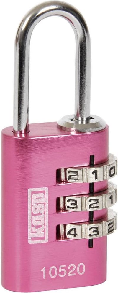 Hangslot Kasp K10520PIND Pink Cijferslot