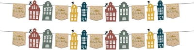 Multipak van 2x stuks Sinterklaas Welkom Sint en Piet papieren vlaggenlijnen - 4 meter - Sinterklaas feestslingers