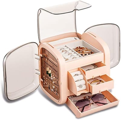 Sieradendoos Organizer - Opbergtas Juwelen - Sieraden Opbergen - Meerdere Compartimenten - 28 x 18 x 24cm - A