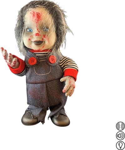 Fjesta© Lopende horror pop - Geluidssensor - Spijker rood - 15cm